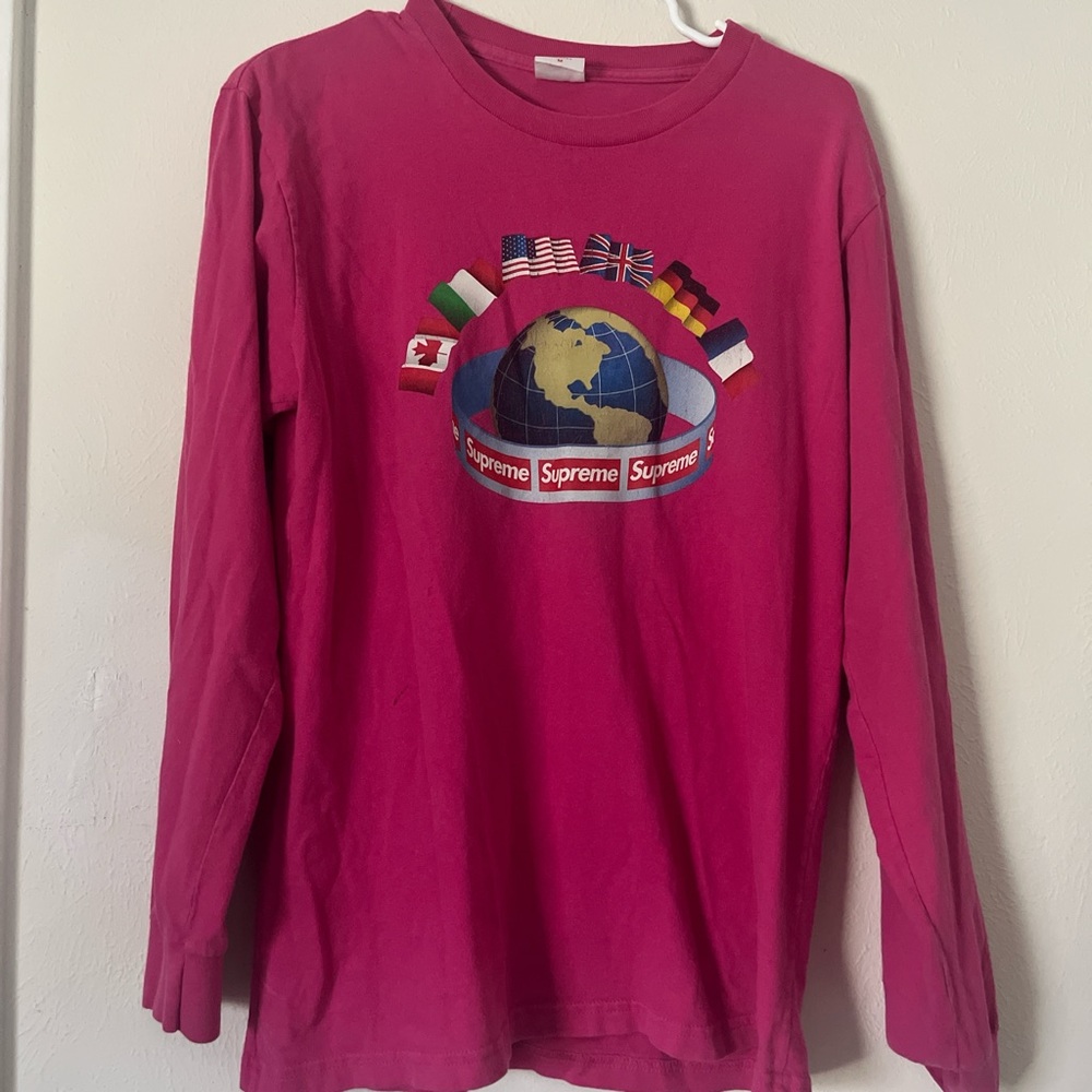Supreme Long Sleeve Pink Shirt